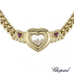 Chopard 18k Yellow Gold Happy Diamonds Necklace